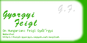 gyorgyi feigl business card